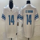 Nike Detroit Lions #14 Amon Ra St Brown white Color Rush Limited Jersey 03