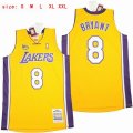 Los Angeless Lakers 8 Kobe Bryant Throwback yellow basketball Jerseys-SG