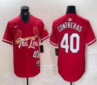 Nike St.Louis Cardinals #40 Willson Contreras red majestic Baseball Jersey city version-BD