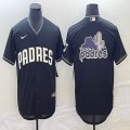 Nike San Diego Padres blank black majestic baseball jerseys big logo 06