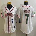 Women 2023 World Cup Mexico #7 Julio Urias white majestic baseball jerseys 15