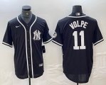 Nike New York Yankees #11 Anthony Volpe black majestic baseball Jerseys Joint name