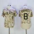 Pittsburgh Pirates #8 Willie Stargell gray camo Flexbase Authentic Collection Jersey-SG