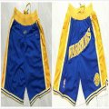 Golden State Warriors blue nba basketball shorts with pocket-LT