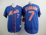 New York Mets #7 Travis d'Arnaud blue mlb baseball jerseys