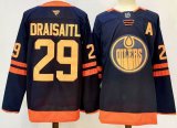 Edmonton Oilers #29 Leon Draisaitl blue orange Ice Hockey-PD