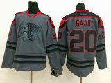 2014 Chicago Blackhawks Brandon Saad 20 gray Ice Hockey jerseys