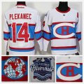 Montreal Canadiens #14 Tomas Plekanec white ice hockey jersey 2016 winter classic patch