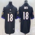 Nike Baltimore Ravens #18 Roquan Smith black Color Rush Limited Jersey