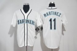 Seattle Mariners #11 Edgar Martinez white majestic baseball Jersey