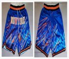 New York Knicks blue NBA Shorts with pocket -TY