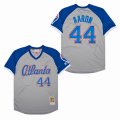 Atlanta Braves #44 Hank Aaron gray throwback Mlb baseball Jersey-SG