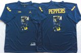 Michigan Wolverines #5 Jabrill Peppers blue fashion college football jersey