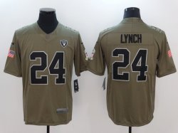 Nike Oakland Raiders #24 Marshawn Lynch green USA flag Color Rush Limited Jersey