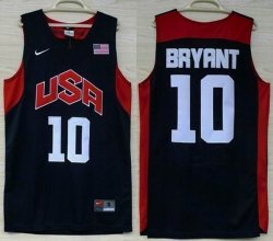 2012 London Olympic Dream # 10 Kobe Bryant blue USA Basketball Team Jerseys