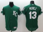 Kansas City Royals #13 Salvador Perez green Flexbase Authentic Collection Jersey