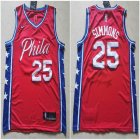 Nike Philadelphia 76ers #25 Ben Simmons red basketball Jersey-xd