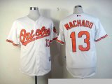 Baltimore Orioles #13 Manny Machado White MLB Jerseys