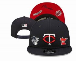 2023 Minnesota Twins black Snapback Hats-YD