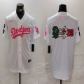 Nike Los Angeles Dodgers white pink baseball jerseys Joint Name 02