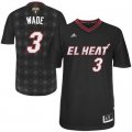 adidas Miami Heat 3 Dwyane Wade shorts black nba jerseys