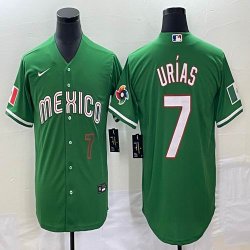 2023 World Cup Mexico #7 Julio Urias green majestic baseball jerseys 25