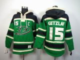 Reebok Anaheim Ducks GETZLAF 15 green NHL hooded sweatshirt