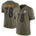 Nike Pittsburgh Steelers #78 Alejandro Villanueva green USA flag Color Rush Limited Jersey