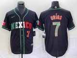 2023 World Cup Mexico #7 Julio Urias black majestic baseball jerseys 59