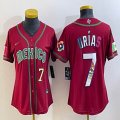 Youth 2023 World Cup Mexico #7 Julio Urias red majestic baseball jerseys 20