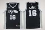 Nike San Antonio Spurs #16 Pau Gasol Black NBA Jersey