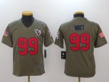 Youth Nike Houston Texans #99 J.J. Watt green USA flag Color Rush Limited Jersey