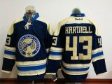 Columbus Blue Jackets #43 Hartnell blue beige ice hockey jersey