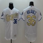 2016 Kansas Royals #36 Volquez white Flexbase Authentic Collection Jersey