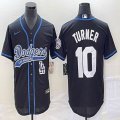 Nike Los Angeles Dodgers #10 Justin Turner black majestic baseball Jerseys Joint name -BD 01