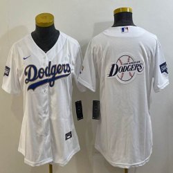 Youth Los Angeles Dodgers blank white majestic baseball Jerseys-BD 05