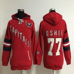 women Washington Capitals #77 T.J Oshie red NHL hooded sweatshirt