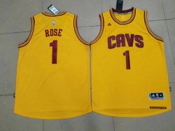 Cleveland Cavaliers #1 Derrick Rose yellow nba basketball jersey