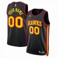 Customized Atlanta Hawks black basketball jerseys