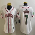 Youth 2023 World Cup Mexico #7 Julio Urias white majestic baseball jerseys 13