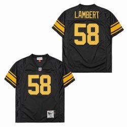 Pittsburgh Steelers 58# Jack Lambert Throwback Black gold NFL Jersey