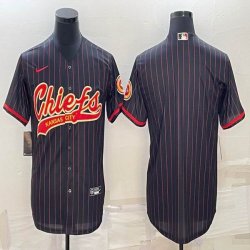 Nike Kansas City Chiefs blank black baseball jerseys Joint name-BD 02