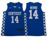 Kentucky Wildcats #14 Tyler Herro Blue College Basketball Jersey