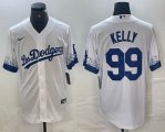 Nike Dodgers #99 Joe Kelly white fashion MLB baseball Jersey Joint name -BD