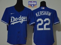 Nike Angeles Dodgers #22 Clayton Kershaw blue majestic baseball jersey