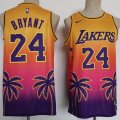 Nike Los Angeless Lakers #24 Kobe Bryant orange purple basketball Jerseys-CY