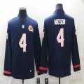 Nike Cleveland Browns #4 Deshaun Watson blue Color Rush Limited Jersey long sleeves