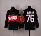 2014 NHL Canada team SUBBAN 76 Black hockey jerseys