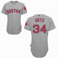 Boston Red Sox 34 Ortiz Grey mlb baseball jerseys