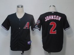 Arizonal Diamondback 2# JOHNSON black mlb jerseys